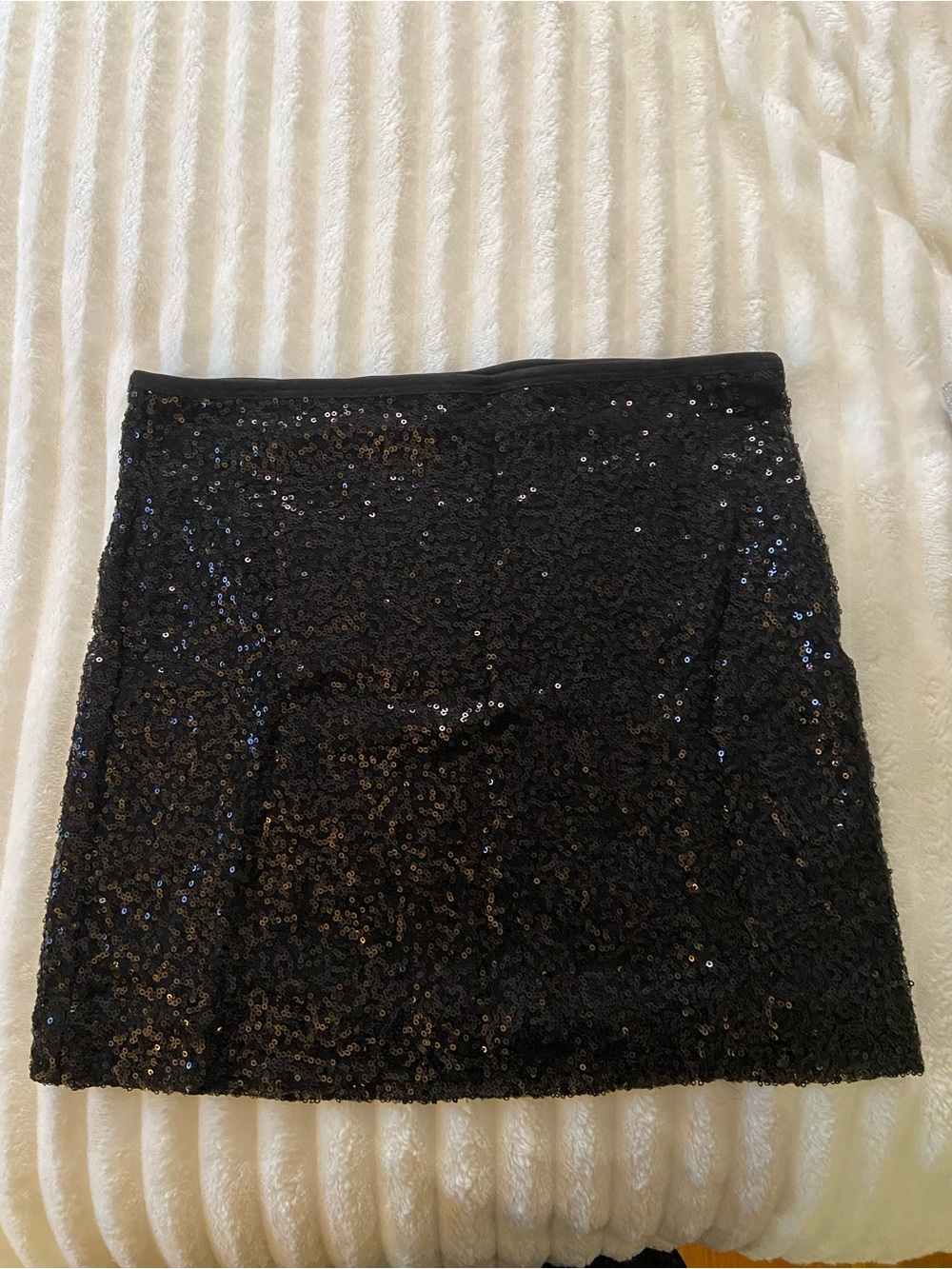 Express Black Sequin Mini Skirt